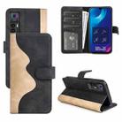 For TCL 30 5G / 30 / 30+ Stitching Horizontal Flip Leather Phone Case(Black) - 1