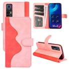 For TCL 30 5G / 30 / 30+ Stitching Horizontal Flip Leather Phone Case (Pink) - 1