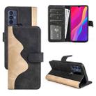 For TCL 30 SE / 305 / 306 Stitching Horizontal Flip Leather Phone Case(Black) - 1