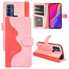 For TCL 30 SE / 305 / 306 Stitching Horizontal Flip Leather Phone Case (Pink) - 1