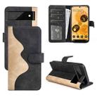 For Google Pixel 7 Pro Stitching Horizontal Flip Leather Phone Case(Black) - 1