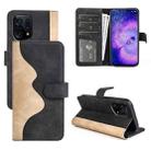 For OPPO Find X5 Stitching Horizontal Flip Leather Phone Case(Black) - 1