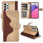 For Samsung Galaxy A33 5G Stitching Horizontal Flip Leather Phone Case(Yellow) - 1