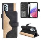 For Samsung Galaxy A53 5G Stitching Horizontal Flip Leather Phone Case(Black) - 1