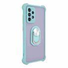 For Samsung Galaxy A72 ENKAY Shockproof TPU + PC Phone Case with Holder(Light Green) - 1