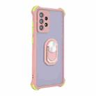 For Samsung Galaxy A72 ENKAY Shockproof TPU + PC Phone Case with Holder(Pink) - 1