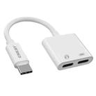 ENKAY ENK-AT105 USB-C / Type-C to Dual Type-C Headphone & Charging Adapter Data Cable - 1