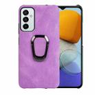 For Samsung Galaxy M23 5G / F23 5G Ring Holder PU Phone Case(Purple) - 1