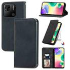 For Xiaomi Redmi 10A Retro Skin Feel Magnetic Leather Phone Case(Black) - 1