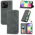 For Xiaomi Redmi 10A Retro Skin Feel Magnetic Leather Phone Case(Gray) - 1