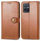 For vivo Y55 5G Retro Solid Color Buckle Leather Phone Case(Bronw) - 2