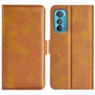 For Motorola Moto Edge 30 5G Dual-side Magnetic Buckle Horizontal Flip Leather Phone Case(Yellow) - 1