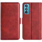 For Motorola Moto Edge 30 5G Dual-side Magnetic Buckle Horizontal Flip Leather Phone Case(Red) - 1