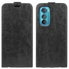 For Motorola Moto Edge 30 5G R64 Texture Vertical Flip Leather Phone Case(Black) - 1