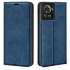 For OnePlus Ace / 10R Retro-skin Magnetic Suction Leather Phone Case(Dark Blue) - 1