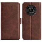 For Honor X30 / Magic 4 Lite Dual-side Magnetic Buckle Horizontal Flip Leather Phone Case(Brown) - 1