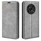 For Honor X30 / Magic 4 Lite Retro-skin Magnetic Suction Leather Phone Case(Grey) - 1