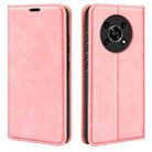 For Honor X30 / Magic 4 Lite Retro-skin Magnetic Suction Leather Phone Case(Pink) - 1