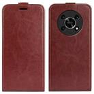 For Honor X30 / Magic 4 Lite R64 Texture  Vertical Flip Leather Phone Case(Brown) - 1