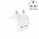 SDC-40W Dual PD USB-C / Type-C Charger for iPhone / iPad Series, UK Plug - 1