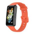 For Huawei Band 7 Solid Color Silicone Watch Band(Orange) - 1