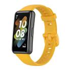 For Huawei Band 7 Solid Color Silicone Watch Band(Yellow) - 1