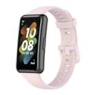 For Huawei Band 7 Solid Color Silicone Watch Band(Pink) - 1