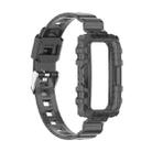 For Huawei Band 7 One-Piece Transparent Silicone Watch Band(Transparent Black) - 1
