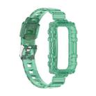 For Huawei Band 7 One-Piece Transparent Silicone Watch Band(Transparent Green) - 1