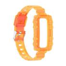 For Honor Band 6 One-Piece Transparent Silicone Watch Band(Transparent Orange) - 1