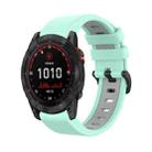 For Garmin Tactix 7 26mm Silicone Sports Two-Color Watch Band(Water Duck+Grey) - 1