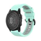 For Garmin Fenix 3 HR 26mm Silicone Sports Two-Color Watch Band(Water Duck+Grey) - 1