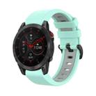 For Garmin EPIX Gen2 22mm Silicone Sports Two-Color Watch Band(Water Duck+Grey) - 1