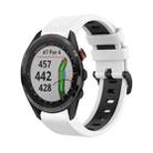 For Garmin Approach S62 22mm Silicone Sports Two-Color Watch Band(White+Black) - 1