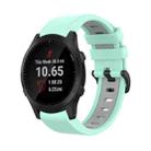 For Garmin Forerunner 945 22mm Silicone Sports Two-Color Watch Band(Water Duck+Grey) - 1