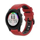 For Garmin Forerunner 935 22mm Silicone Sports Two-Color Watch Band(Red+Black) - 1