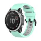 For Garmin Fenix 6S Pro 22mm Silicone Sports Two-Color Watch Band(Water Duck+Grey) - 1