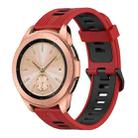 For Samsung Galaxy watch 42mm 20mm Vertical Pattern Two-Color Silicone Watch Band(Red+Black) - 1