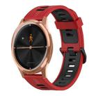 For Garmin Move Luxe 20mm Vertical Pattern Two-Color Silicone Watch Band(Red+Black) - 1