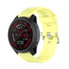 For Garmin Forerunner 745 22mm Twill Solid Color Silicone Watch Band(Yellow) - 1