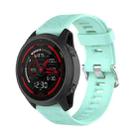 For Garmin Forerunner 745 22mm Twill Solid Color Silicone Watch Band(Water Duck) - 1