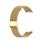 22mm Milan Metal Steel Mesh One Buckle Watch Band For Huawei GT3 Pro 46mm(Gold) - 1