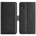 For Nokia C2 2nd Edition Dual-side Magnetic Buckle Horizontal Flip Leather Phone Case(Black) - 1