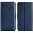 For Nokia C2 2nd Edition Dual-side Magnetic Buckle Horizontal Flip Leather Phone Case(Dark Blue) - 1