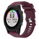 For Garmin Forerunner 935 22mm Silicone Sports Watch Band(Burgundy) - 1