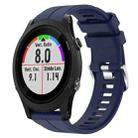 For Garmin Forerunner 935 22mm Silicone Sports Watch Band(Dark Blue) - 1