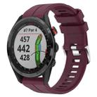 For Garmin Approach S62 22mm Silicone Sports Watch Band(Burgundy) - 1