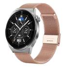 For Huawei Watch GT 3 Pro 46mm 22mm Milan Steel Mesh Double Buckle Watch Band(Rose Gold) - 1
