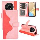 For Honor X30 / Magic Lite Stitching Horizontal Flip Leather Phone Case(Pink Red) - 1