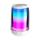 NBY8893 Pulsating Colorful Portable Stereo Bluetooth Speaker(White) - 1